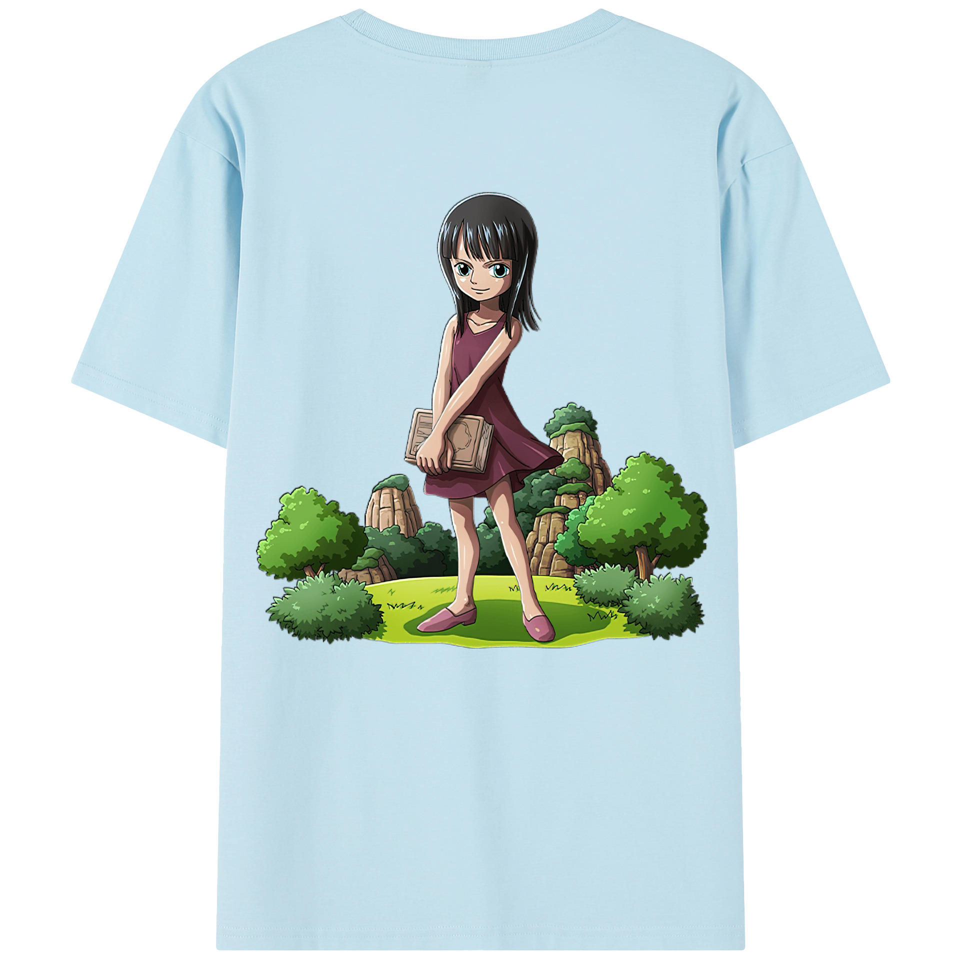 ワンピース ニコ・ロビン ONE PIECE Nico Robin 綿100％半袖Tシャツ（背面プリント）